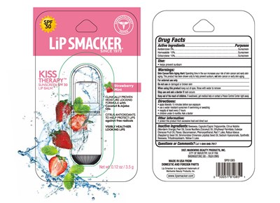 Kiss Therapy SPF 30 Strawberry Mint.jpg Principal Display Panel - Kiss Therapy SPF 30 Strawberry Mint